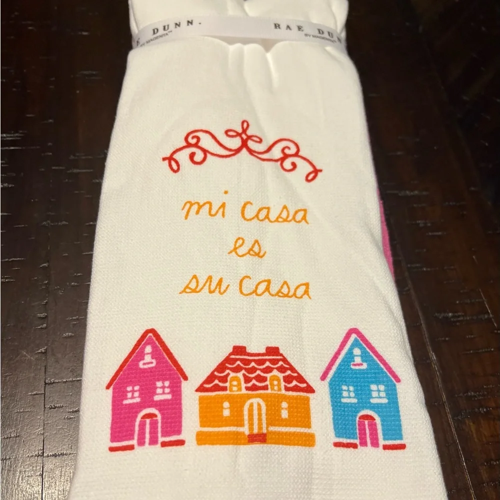 Rae Dunn “Mi Casa es Su Casa” Colorful Kitchen Towels Set of 3